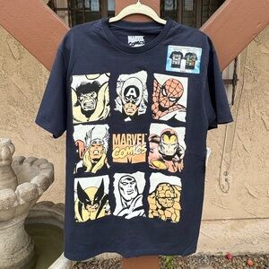 NEW Vintage Marvel Comics Sun Color Changing Superheroes T Shirt Size Large